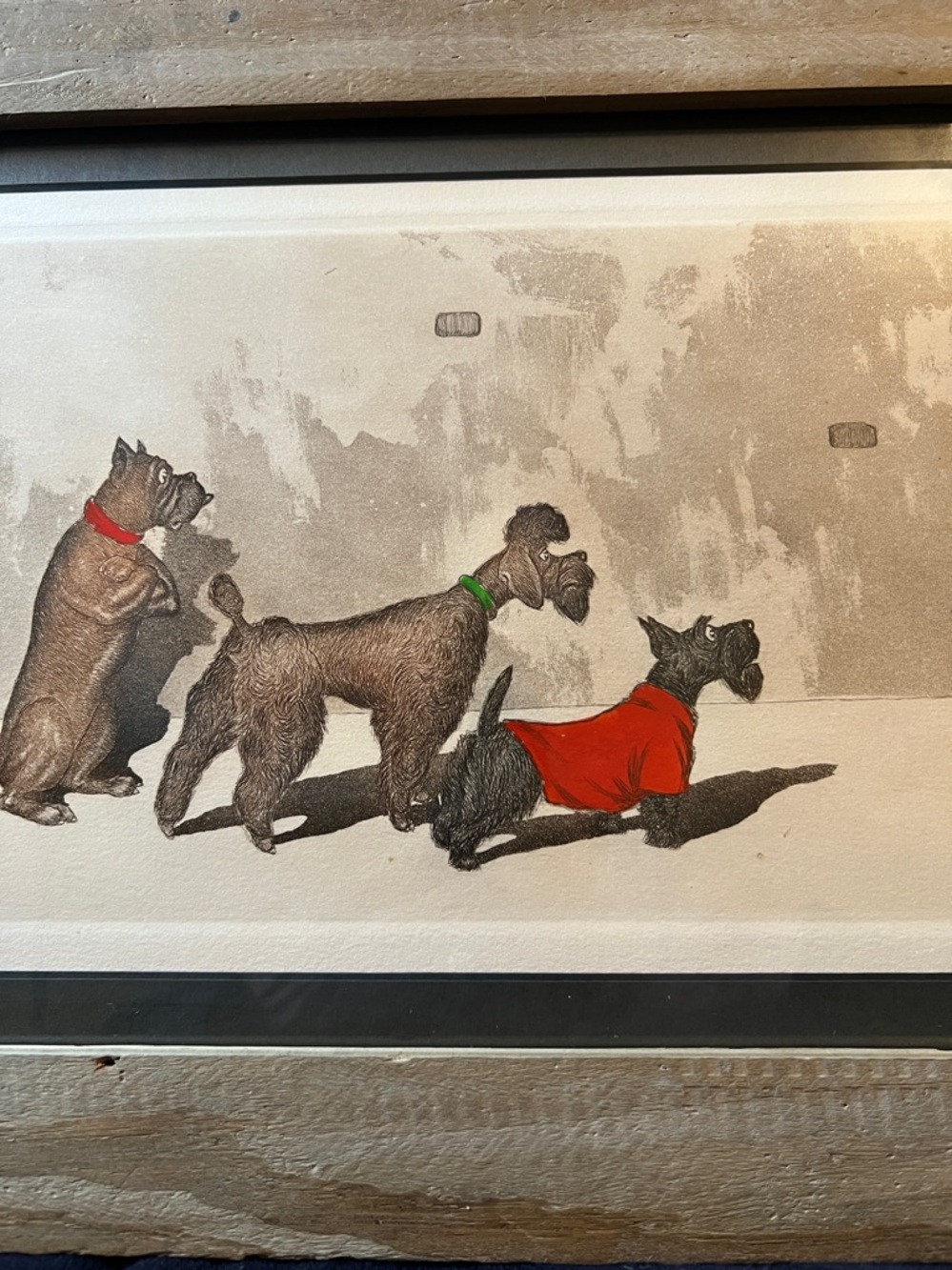 Boris O Klein (1893-1985) - "Dirty Dogs of Paris" framed signed embossed print - Picture 4 of 9